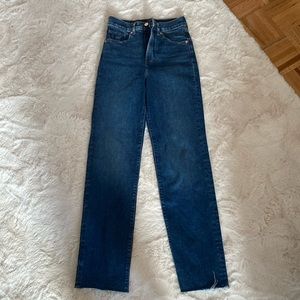 Express Modern Straight Super High Rise Jeans